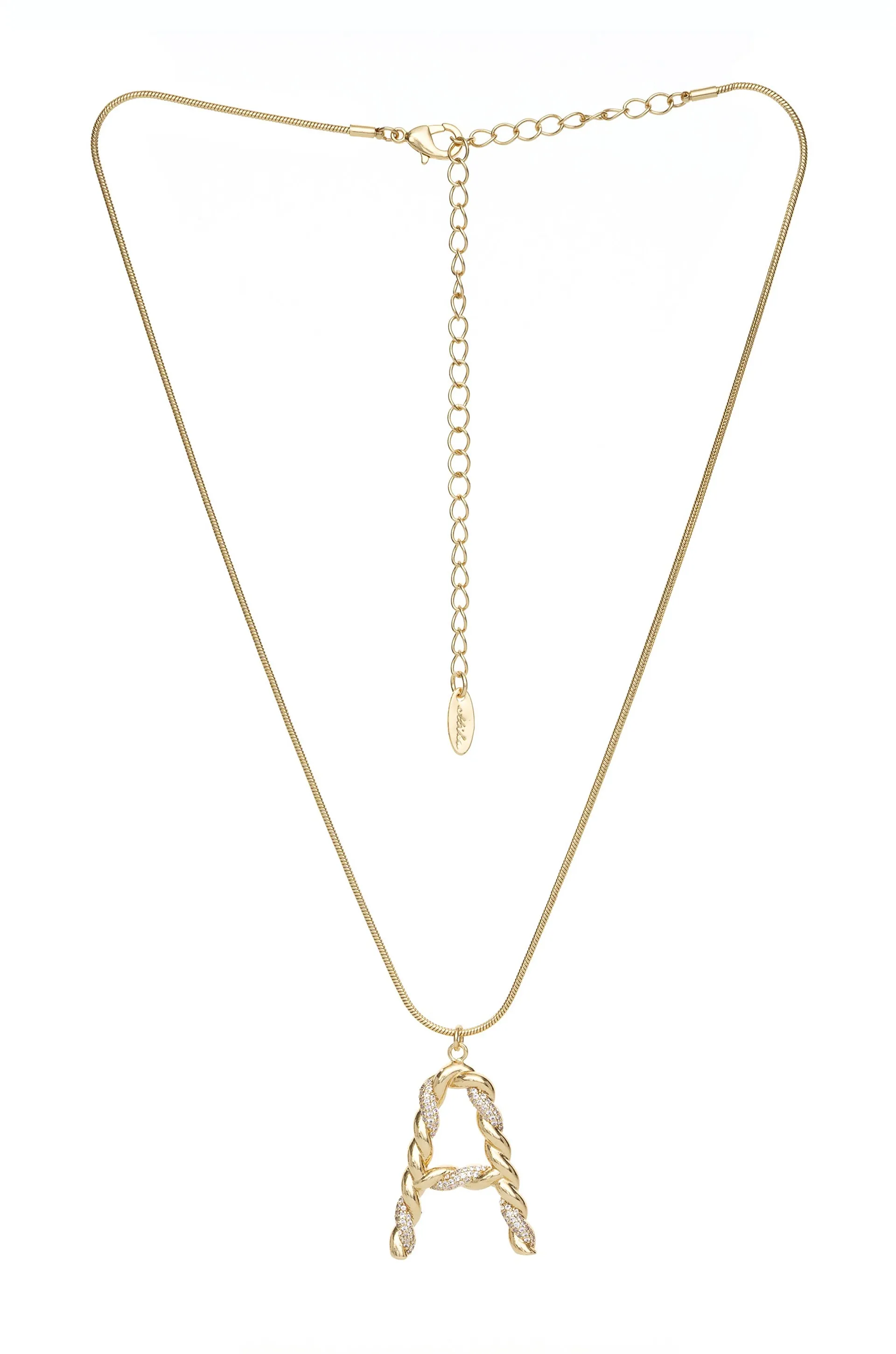Mixed Crystal Initial Necklace