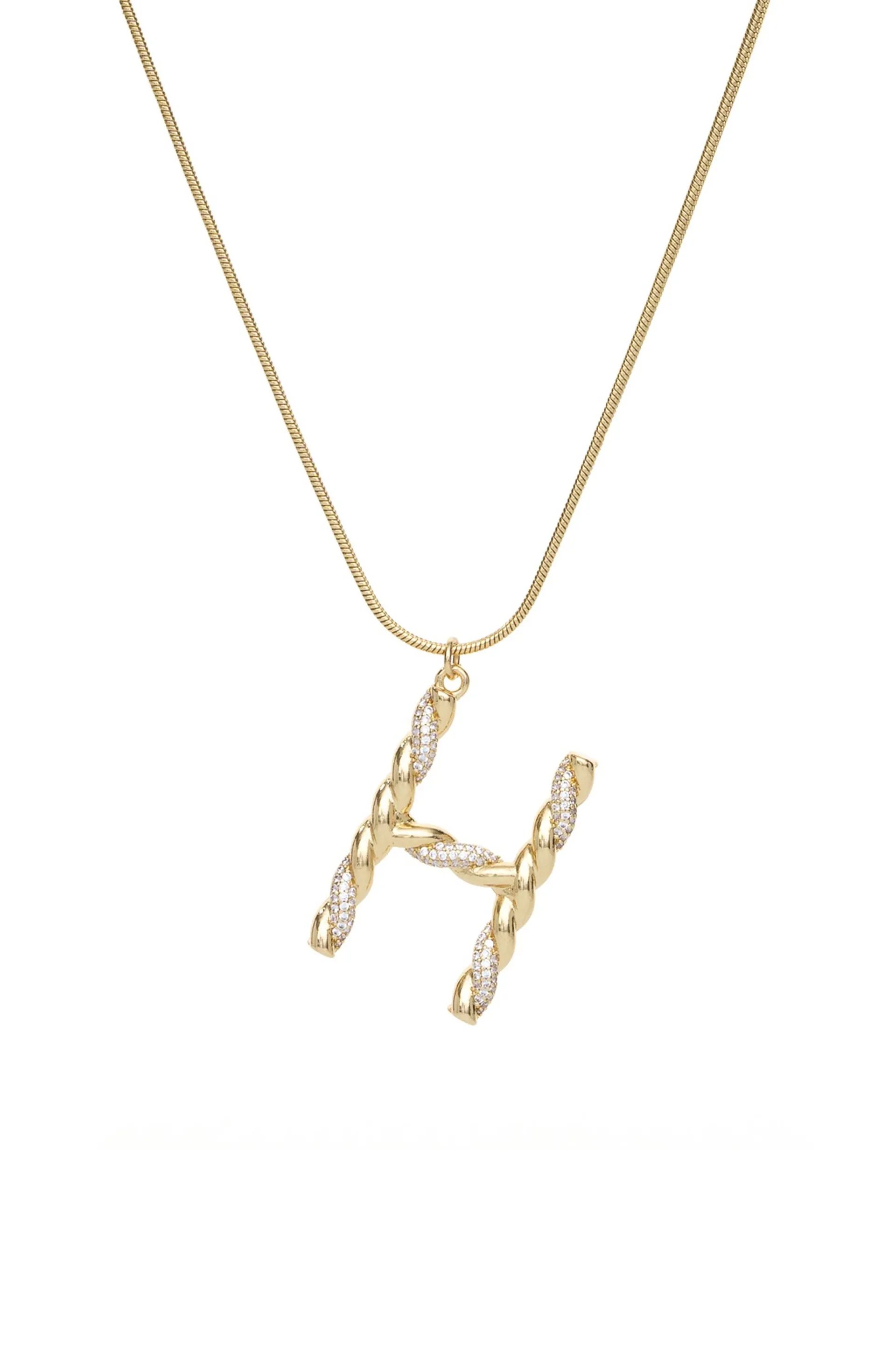 Mixed Crystal Initial Necklace