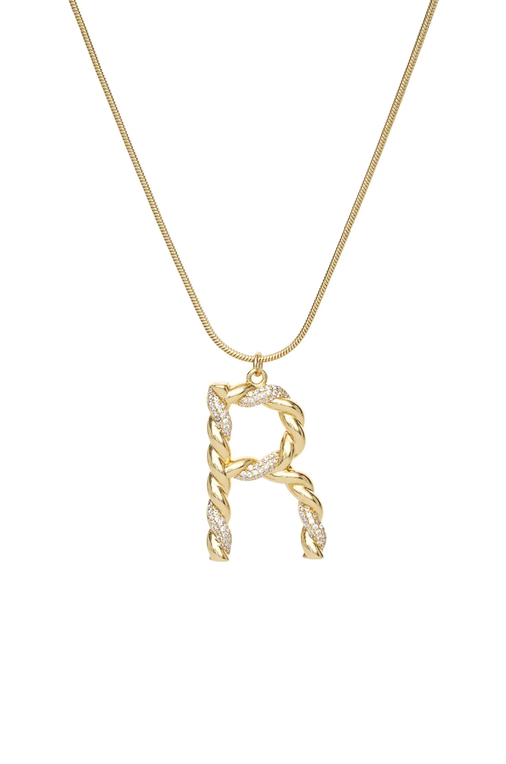 Mixed Crystal Initial Necklace