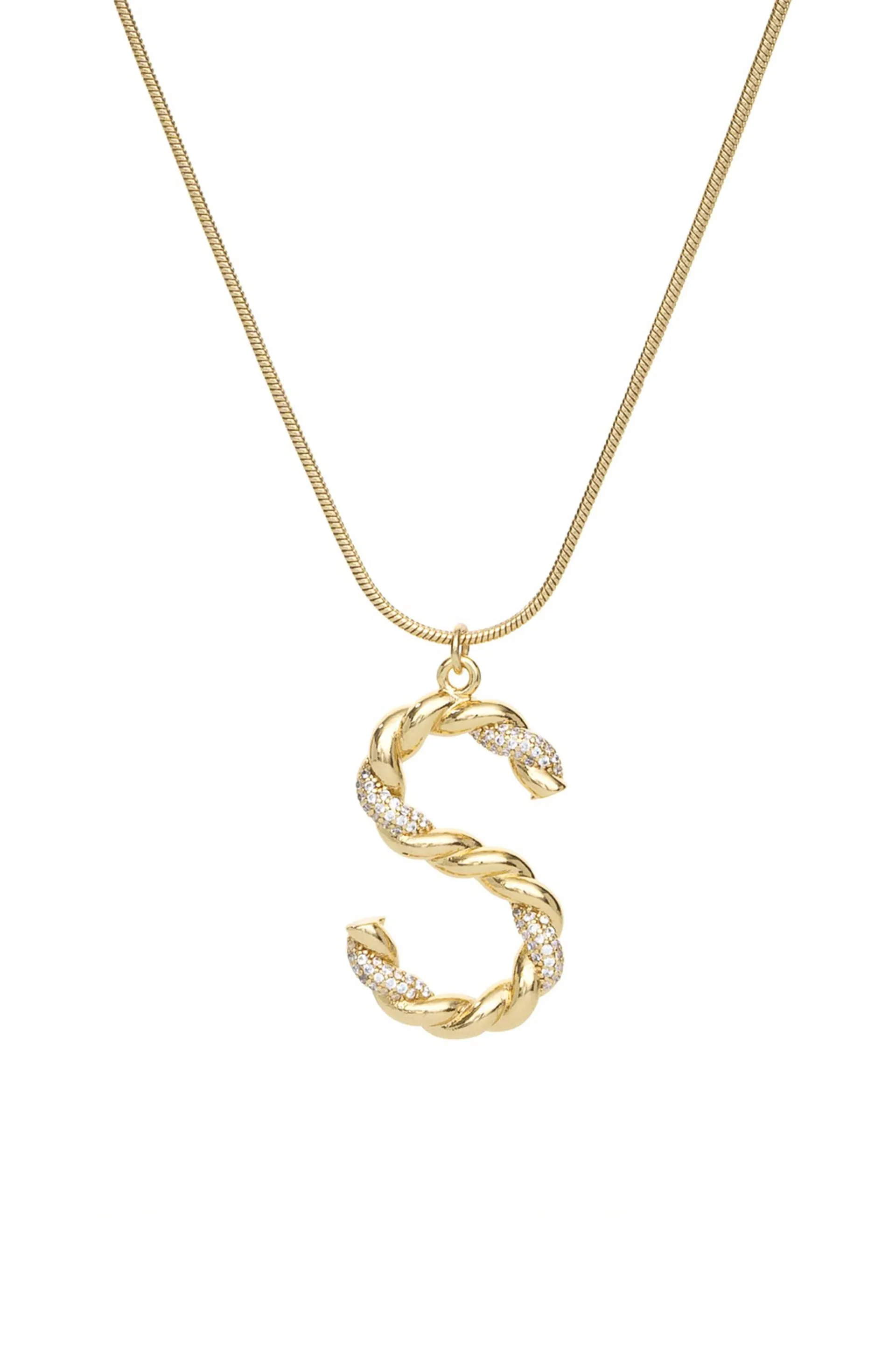 Mixed Crystal Initial Necklace