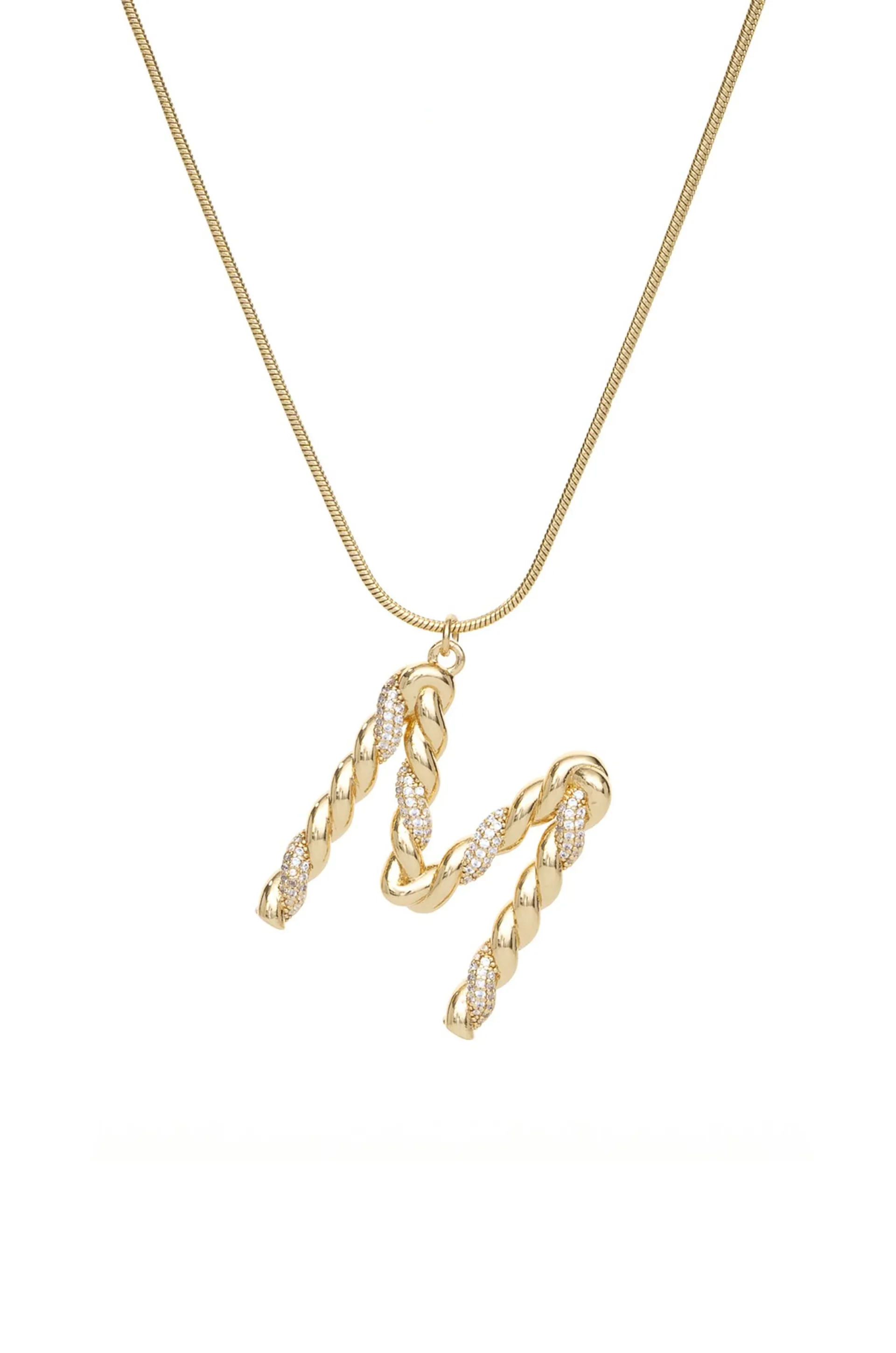 Mixed Crystal Initial Necklace
