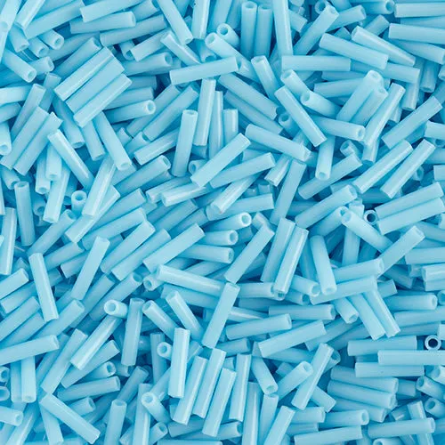 Miyuki Slender Bugle 1.3x6mm Light Blue Opaque Matte - apx 16g Vial