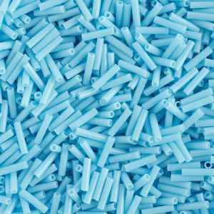 Miyuki Slender Bugle 1.3x6mm Light Blue Opaque Matte - apx 16g Vial