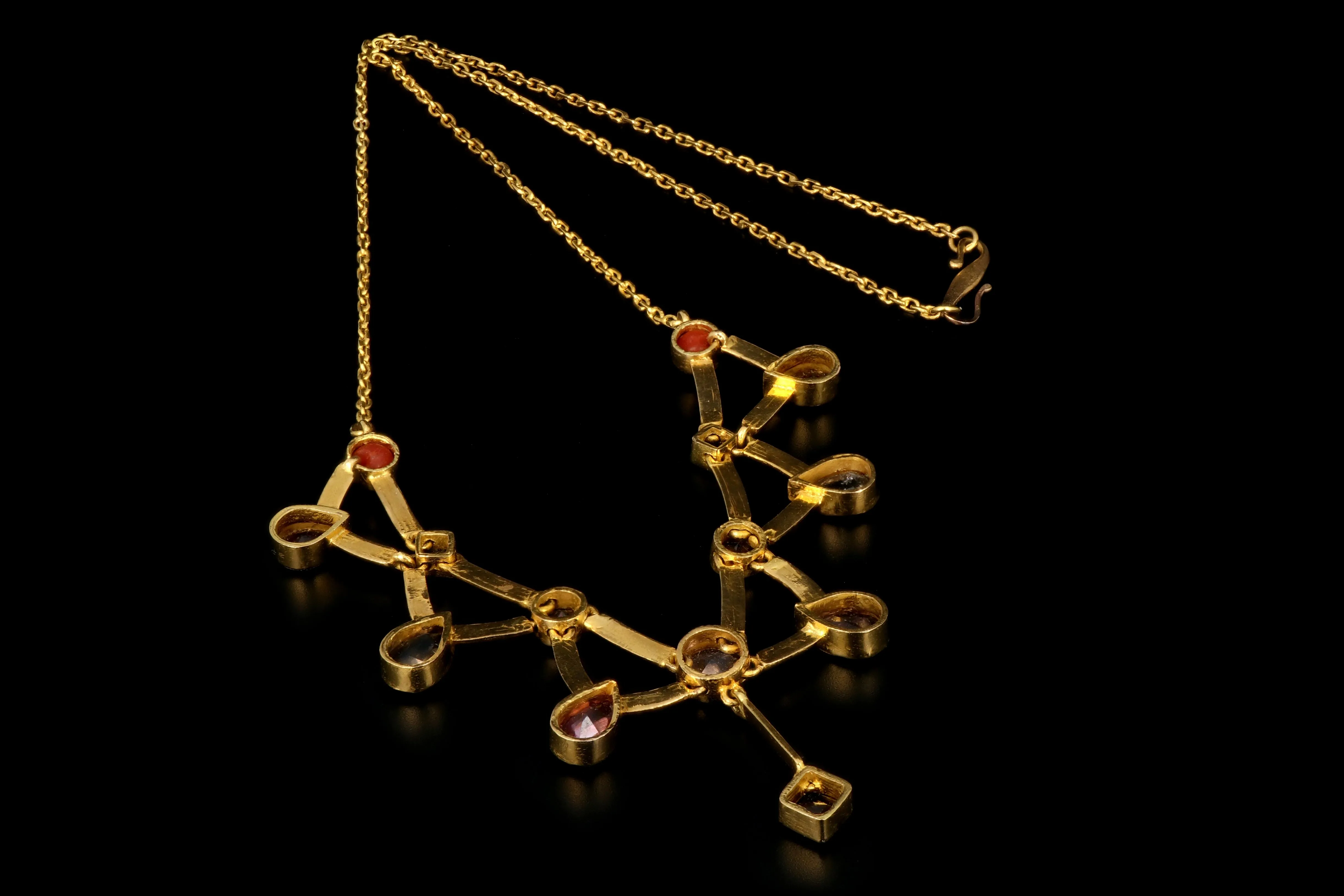 Modern 18K Yellow Gold with Gemstones