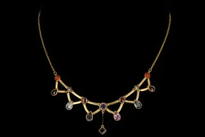 Modern 18K Yellow Gold with Gemstones