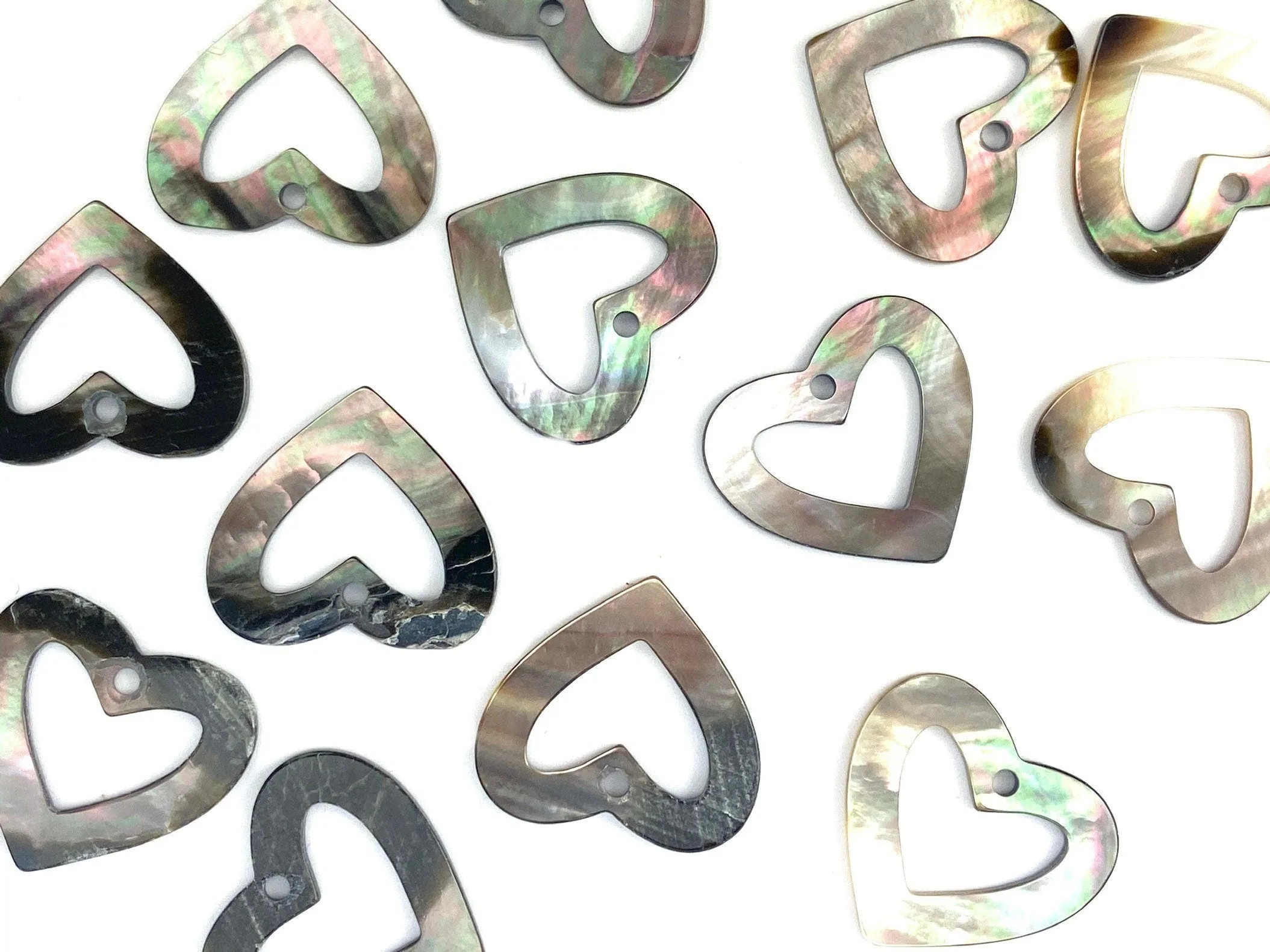 Mother Of Pearl Heart Shell, Sku#M367