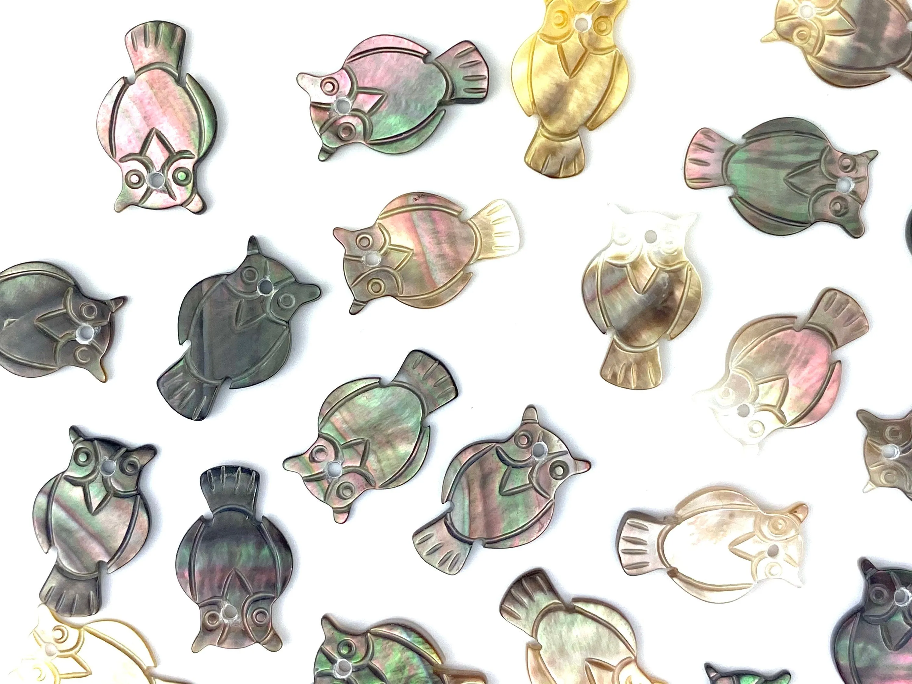 Mother Of Pearl Owl Shell, Sku#M257