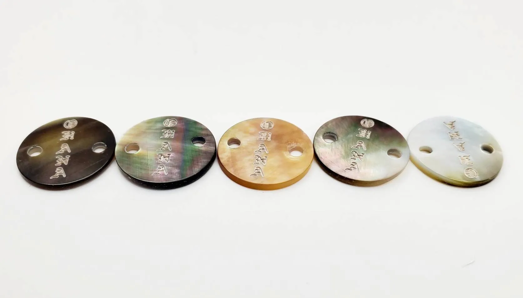 Mother Of Pearl "Ohana" Coin Shells, Abalone Coin Beads, Abalone Shells.
