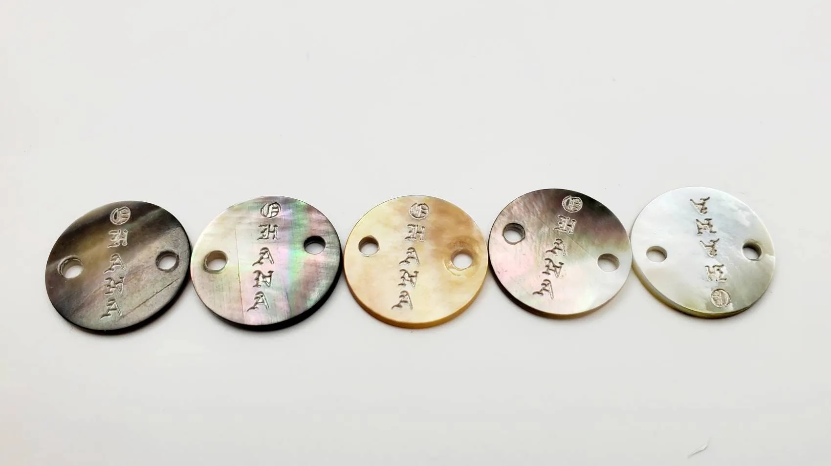 Mother Of Pearl "Ohana" Coin Shells, Abalone Coin Beads, Abalone Shells.