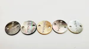 Mother Of Pearl "Ohana" Coin Shells, Abalone Coin Beads, Abalone Shells.
