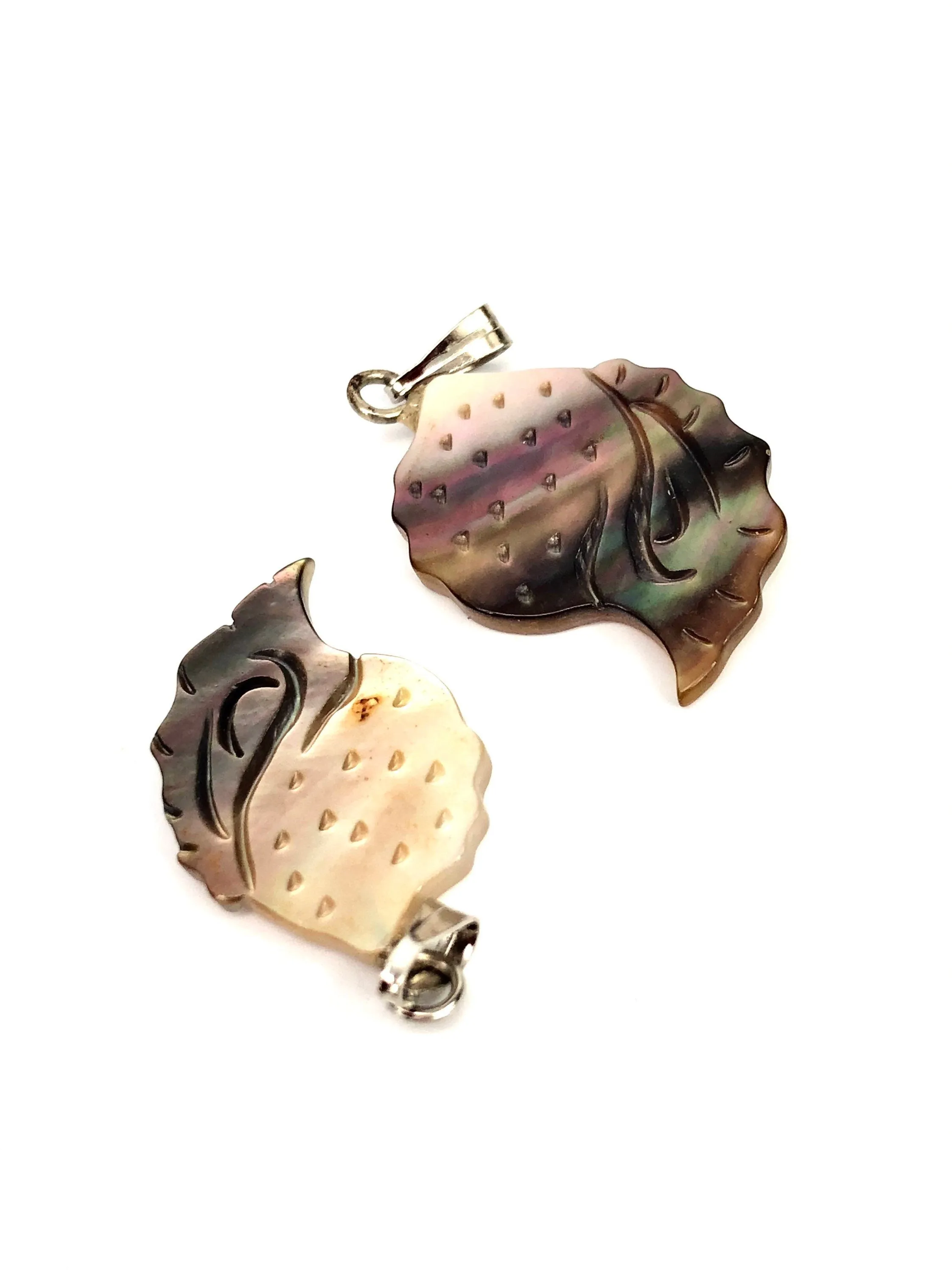 Mother Of Pearl W/SS Plated On Zinc Alloy Sku#M368
