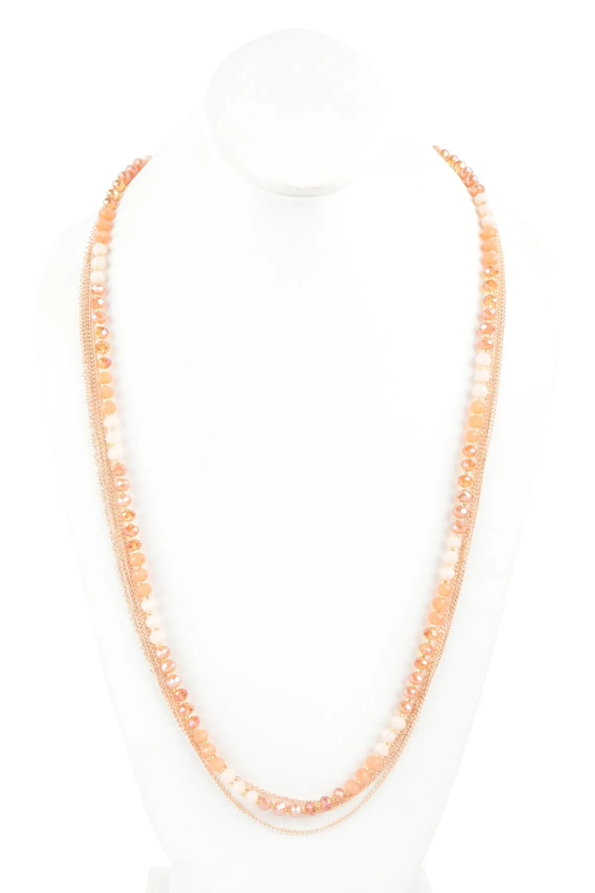 MULTI CHAIN W/ RONDELLE BEADS