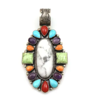 Multi Stone Cluster Pendant With Howlite