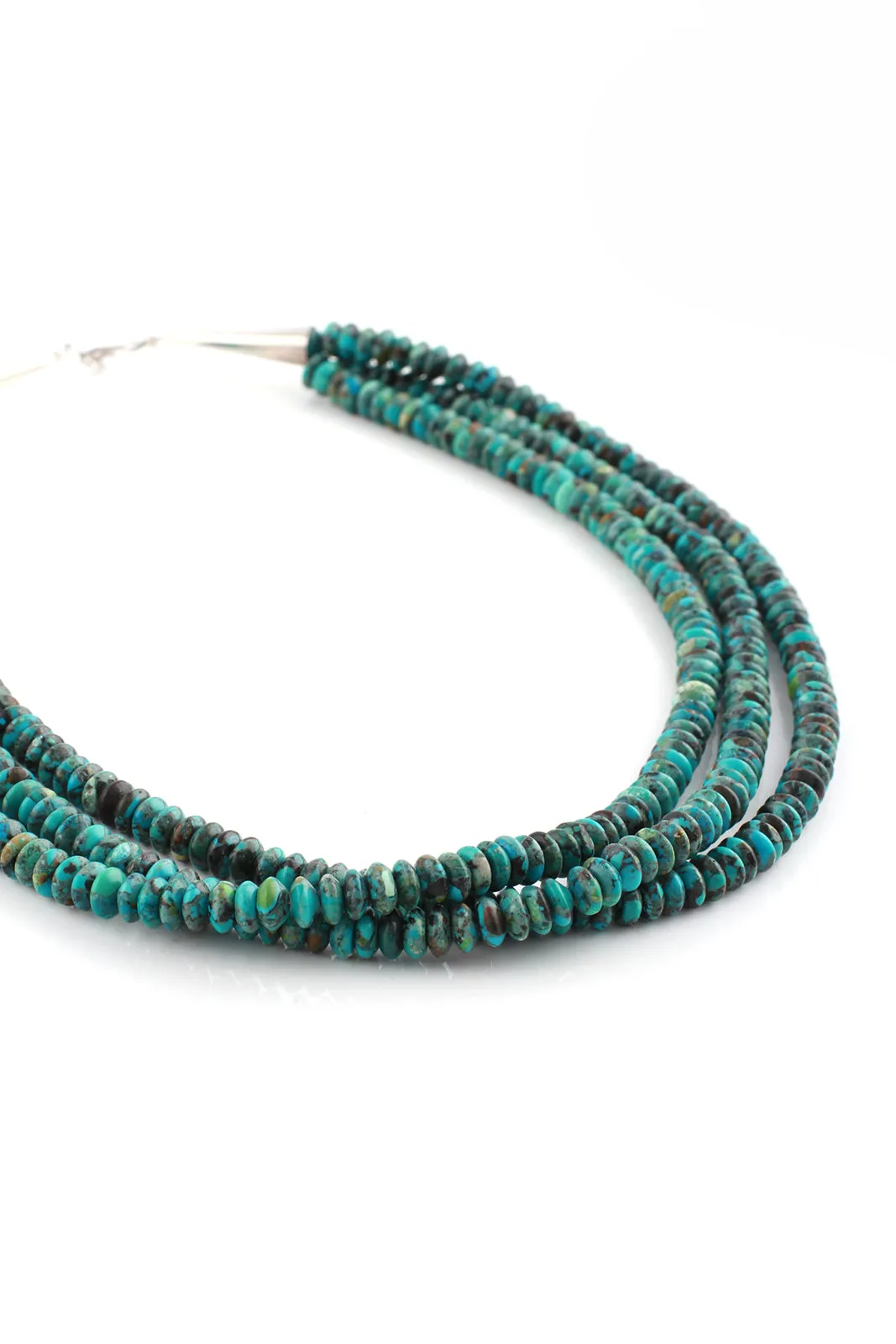 Multi-Strand Turquoise Rondelle Necklace
