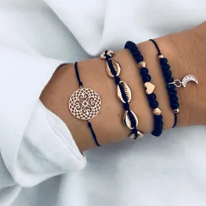 My Love For the Sea & Seashells 4 Piece Bracelet ITALY Design