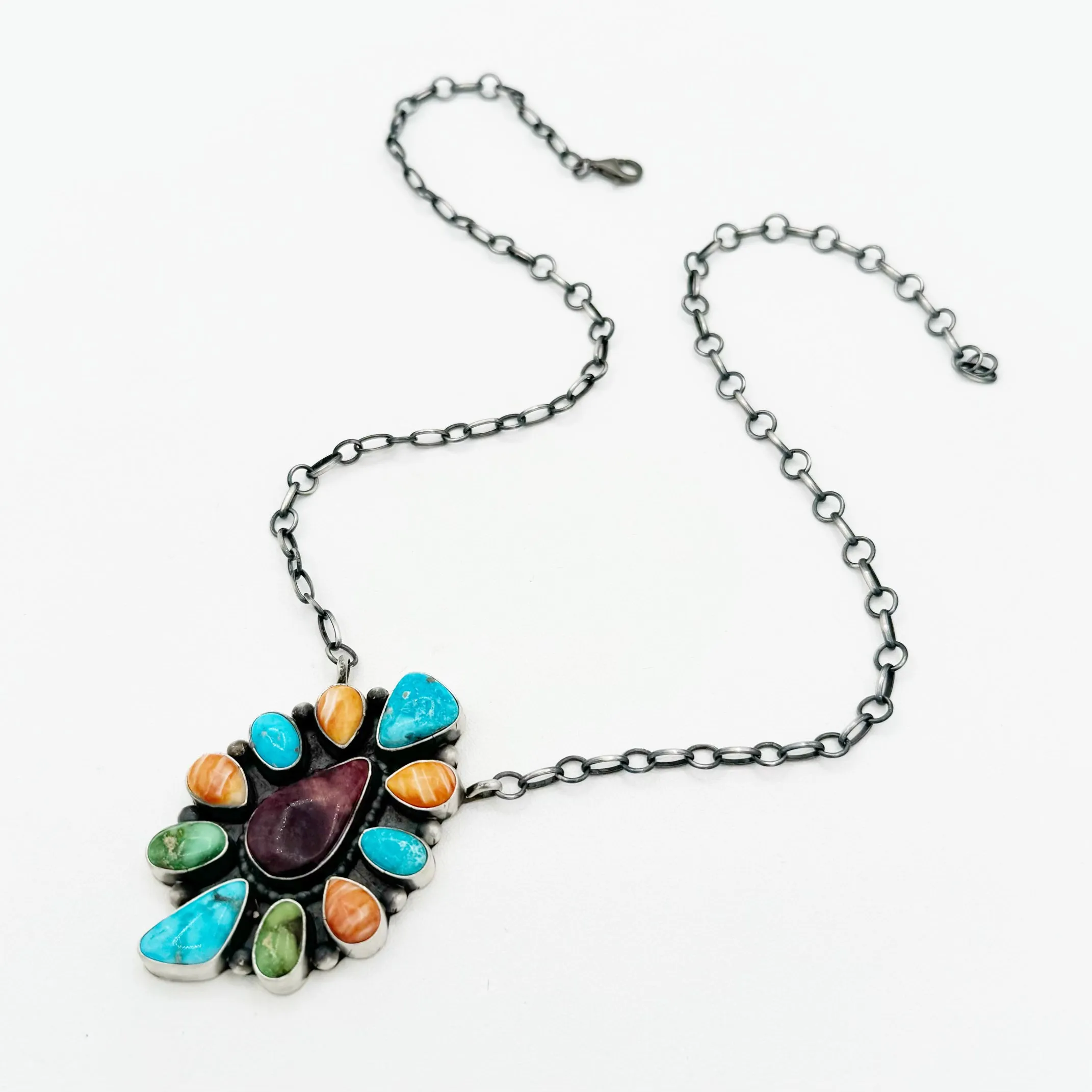 Native Made Rainbow Cluster Necklaces
