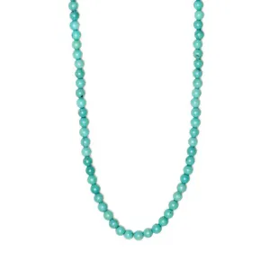 Natural Arizona Round Turquoise Beaded Necklace