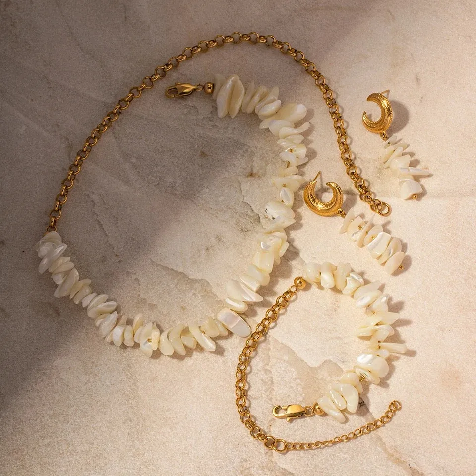 Natural Baroque Shell Jewelry Set