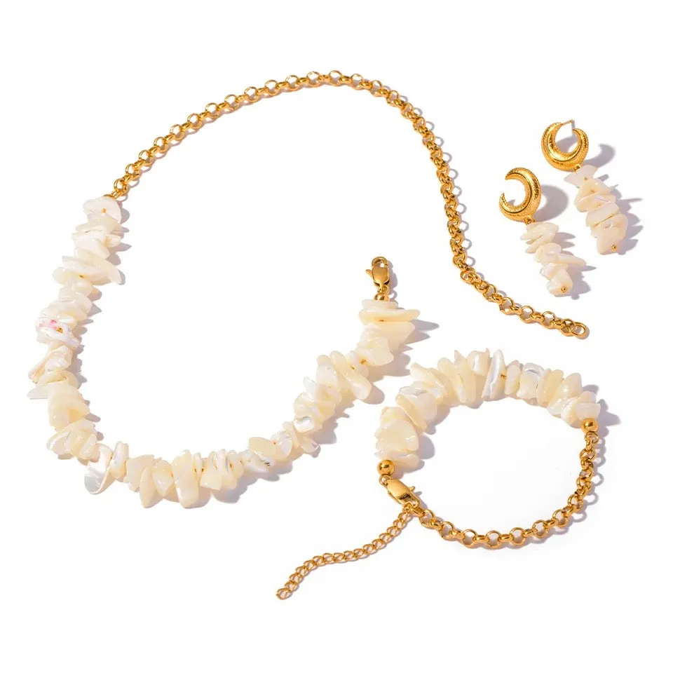 Natural Baroque Shell Jewelry Set