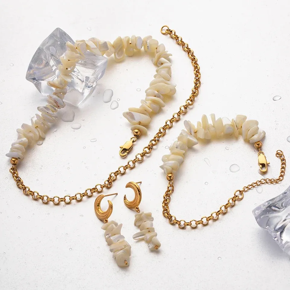 Natural Baroque Shell Jewelry Set