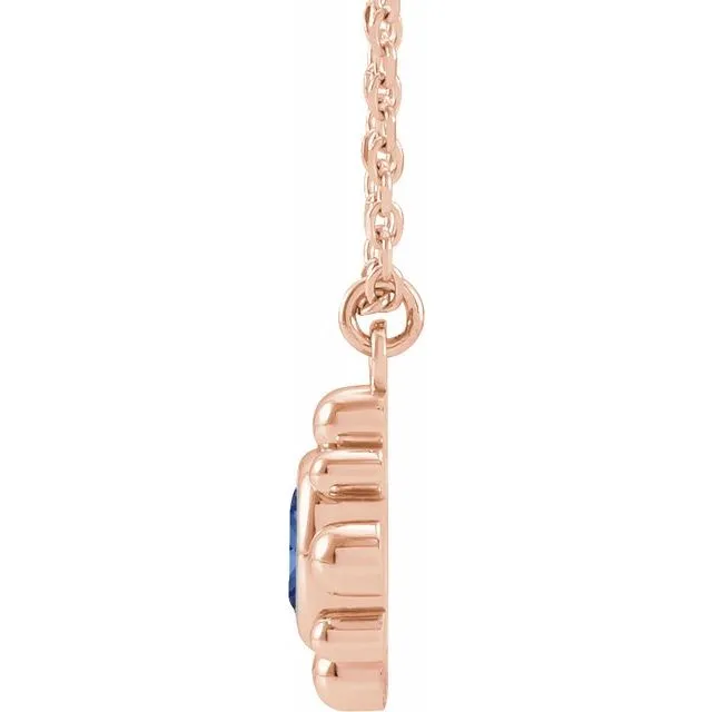 Natural Oval Cut Tanzanite Beaded Pendant