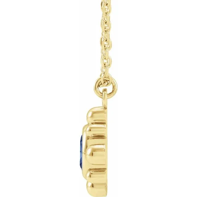 Natural Oval Cut Tanzanite Beaded Pendant