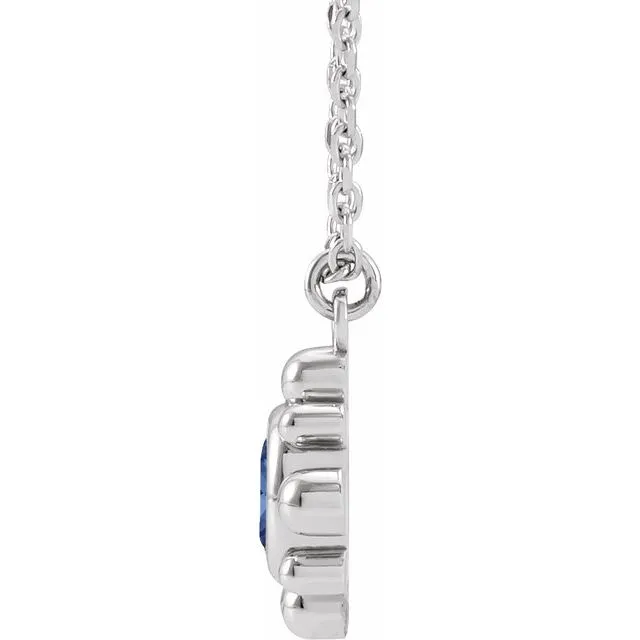 Natural Oval Cut Tanzanite Beaded Pendant