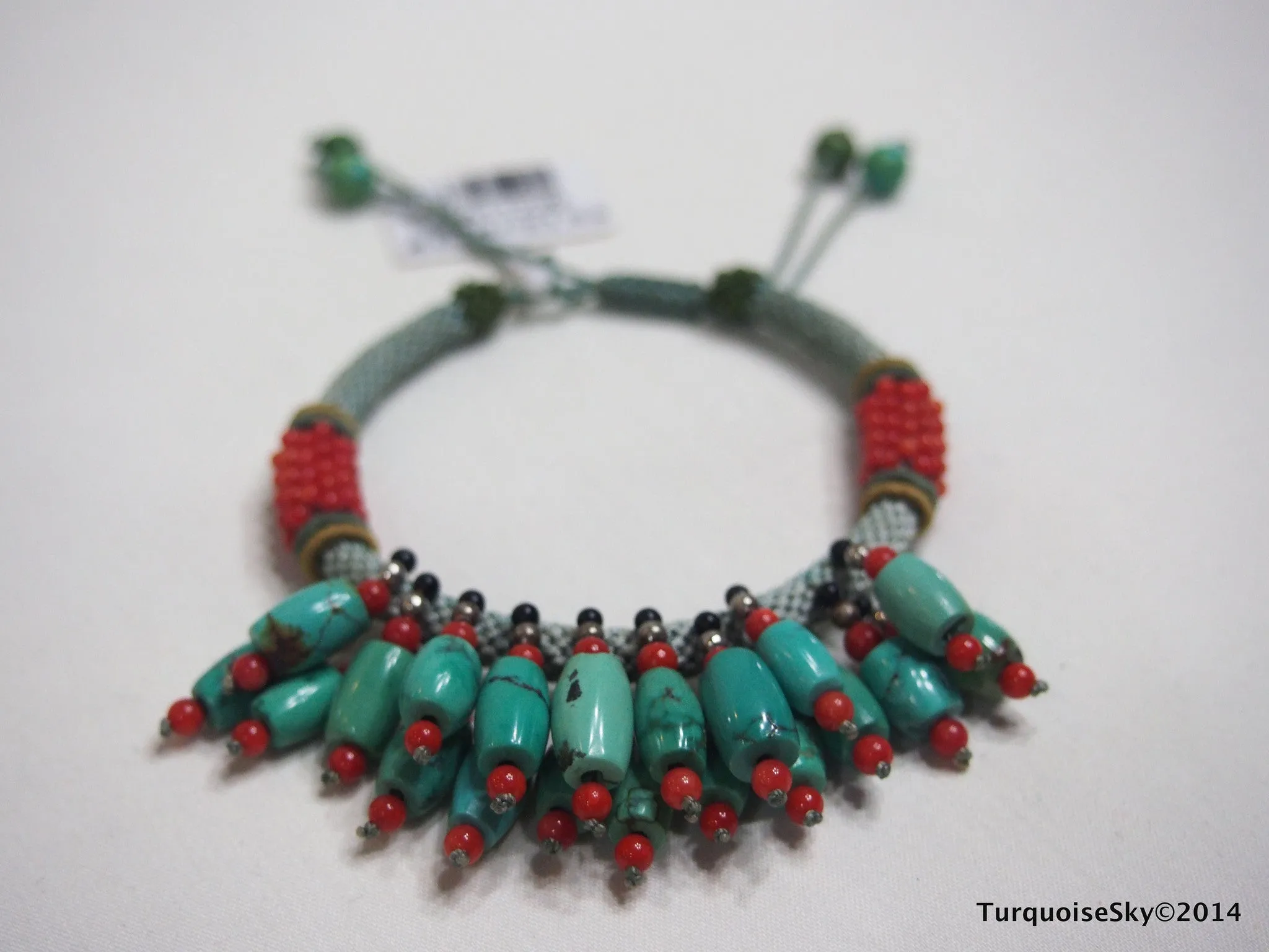 Natural pure turquoise beads bracelet