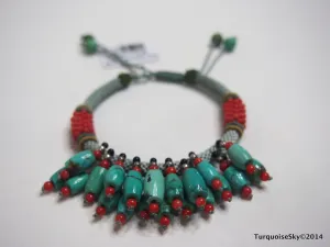 Natural pure turquoise beads bracelet