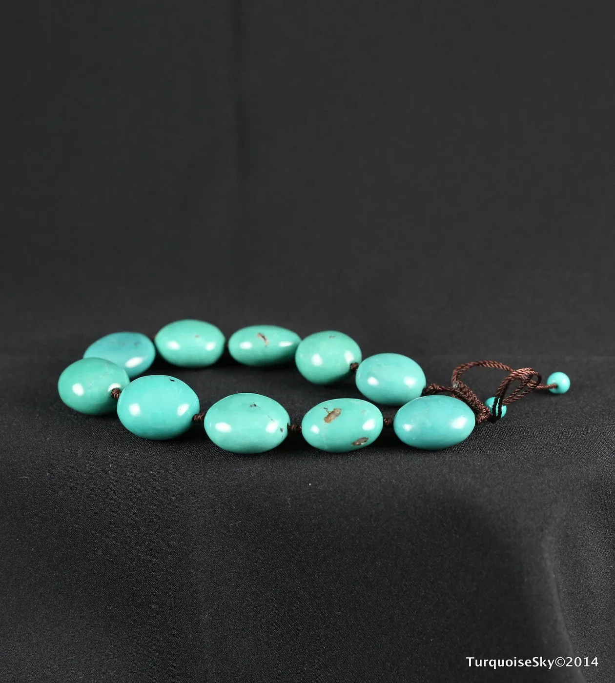 Natural turquoise bracelet 7.2 inches