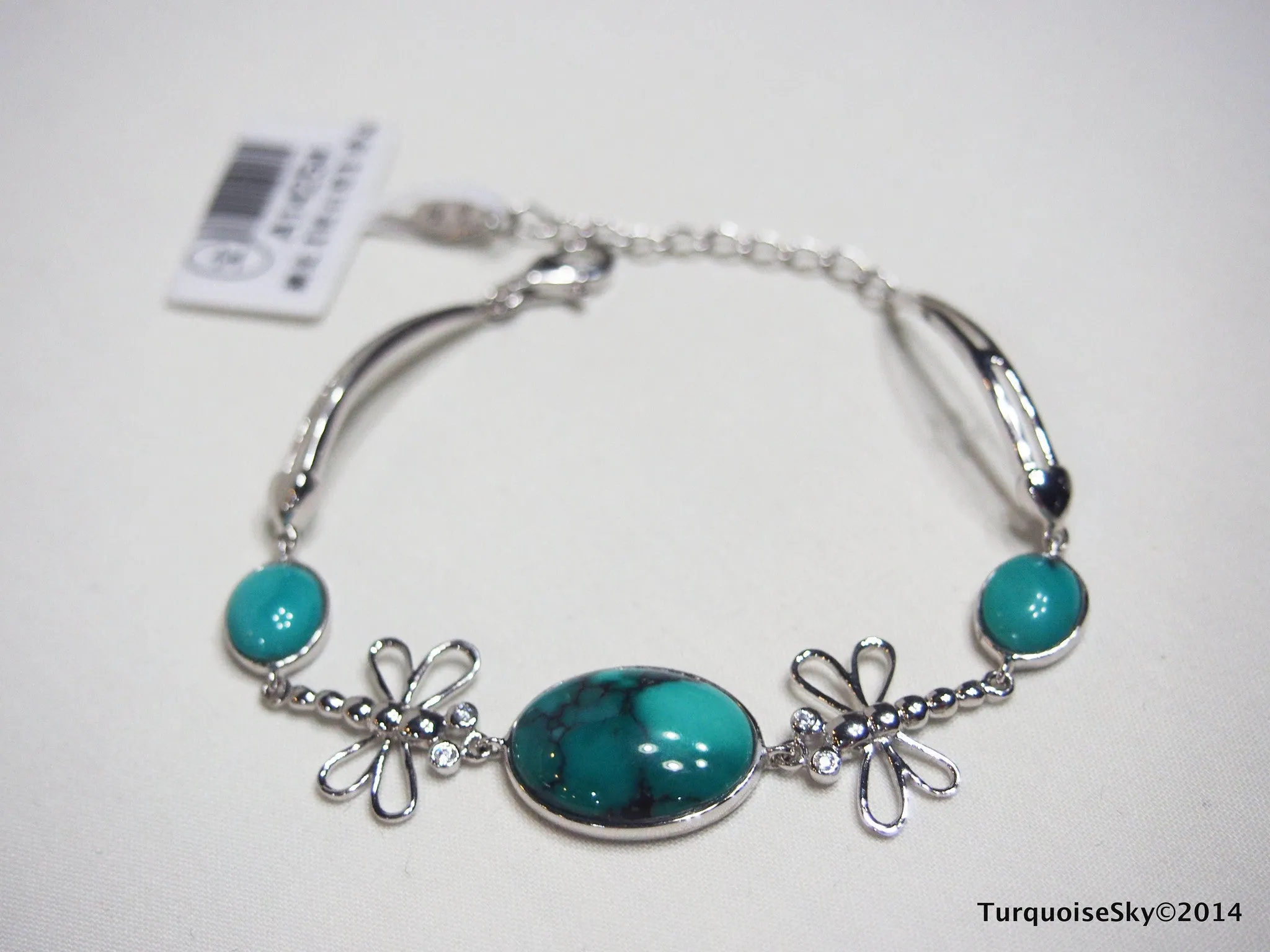 Natural turquoise bracelet 7.5 inches