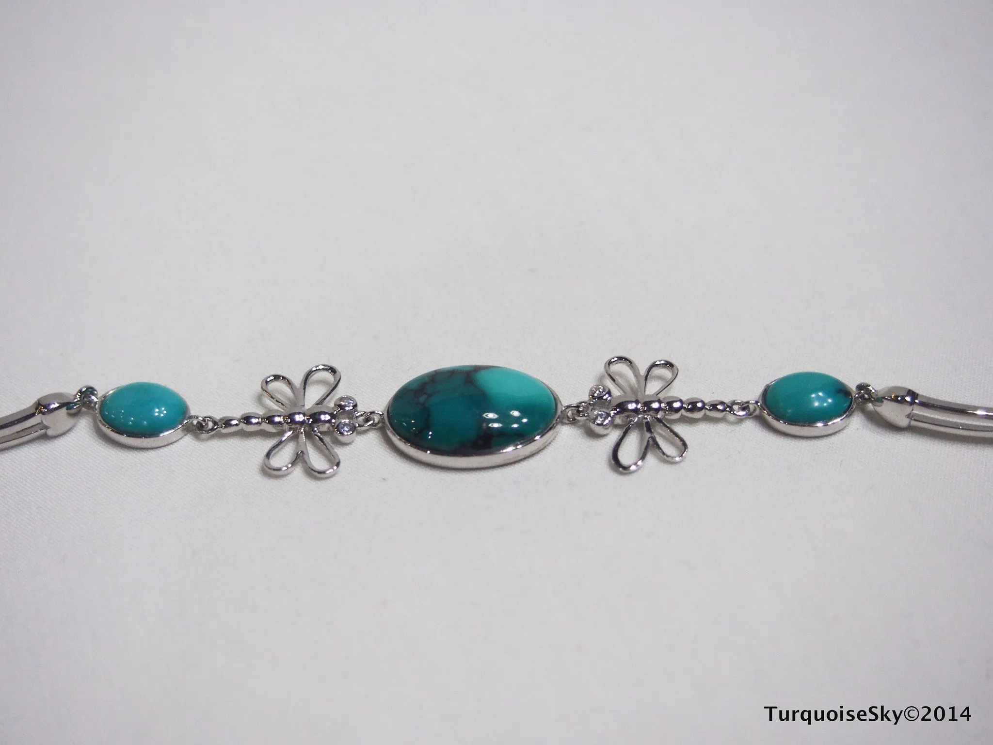 Natural turquoise bracelet 7.5 inches