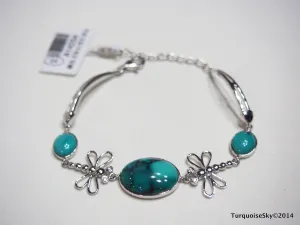 Natural turquoise bracelet 7.5 inches