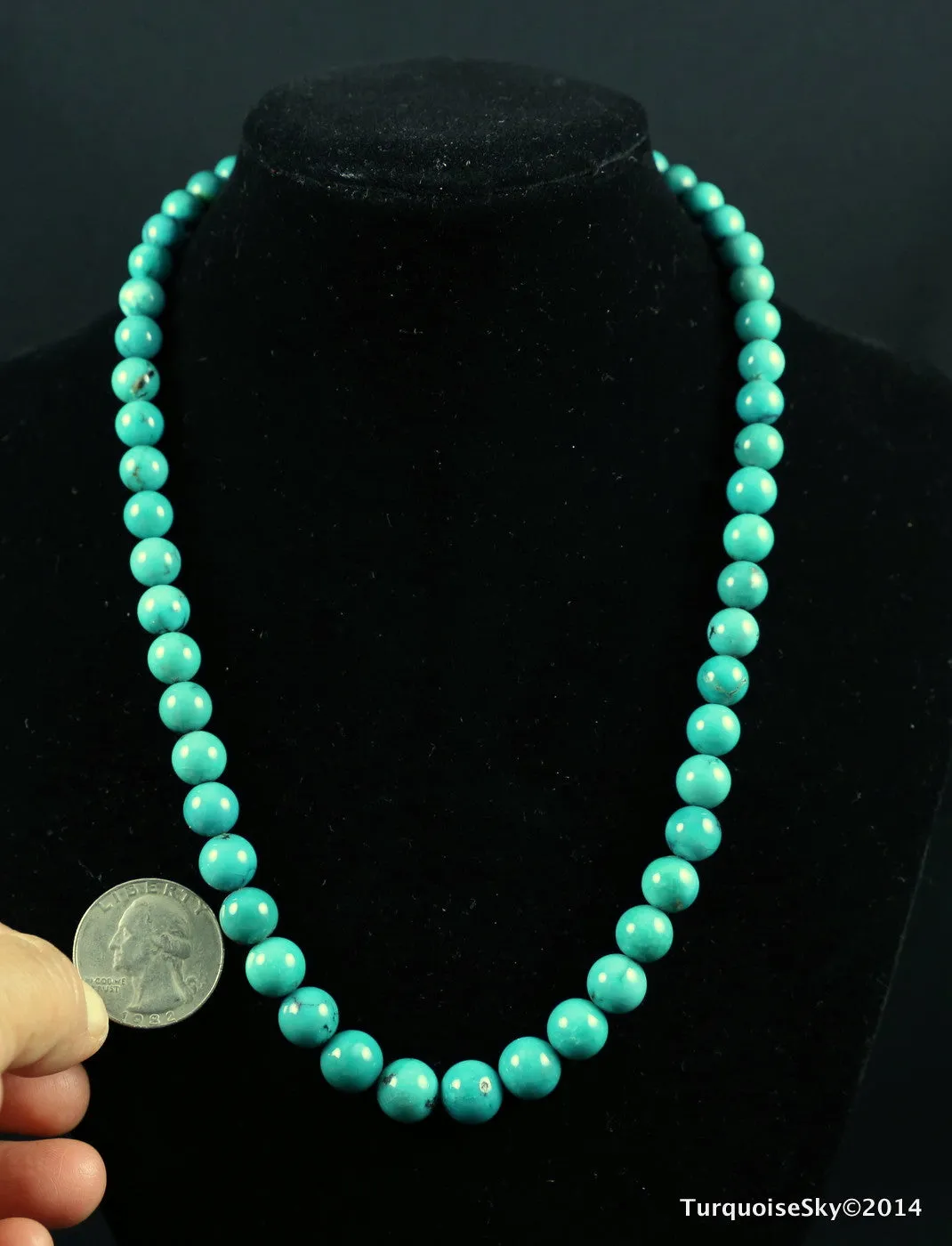 Natural turquoise necklace 17 inches