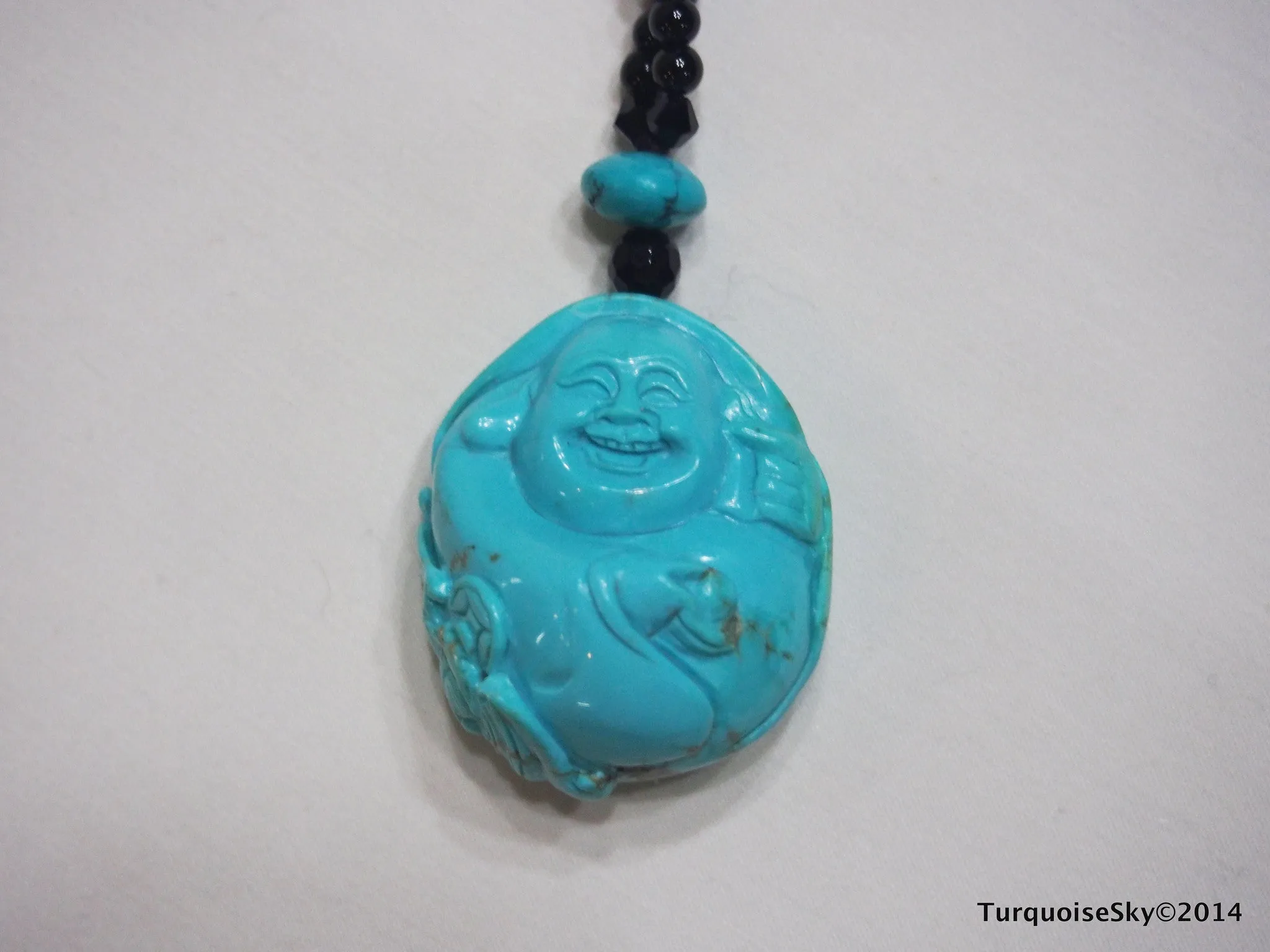 Natural turquoise necklace 26 inches