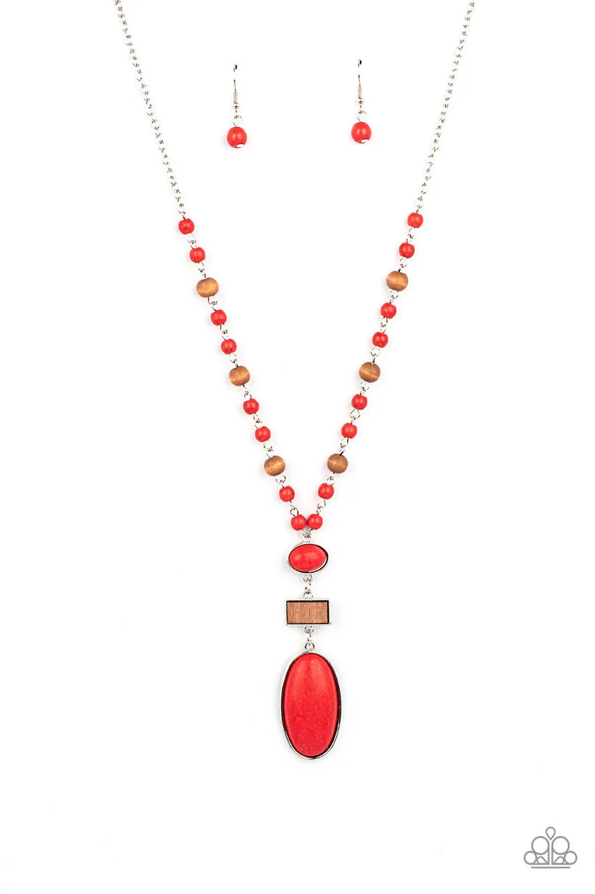 Naturally Essential Red Paparazzi Necklace