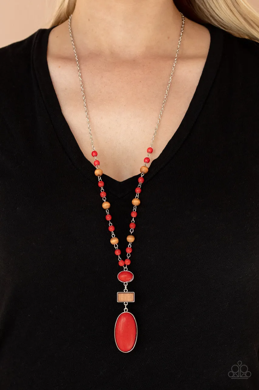 Naturally Essential Red Paparazzi Necklace