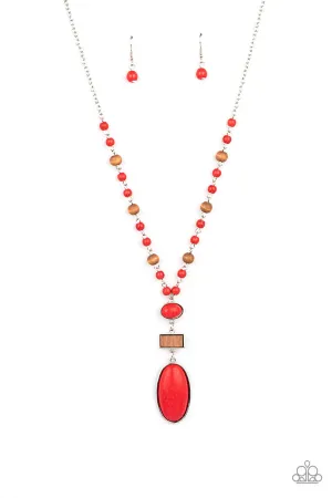 Naturally Essential Red Paparazzi Necklace