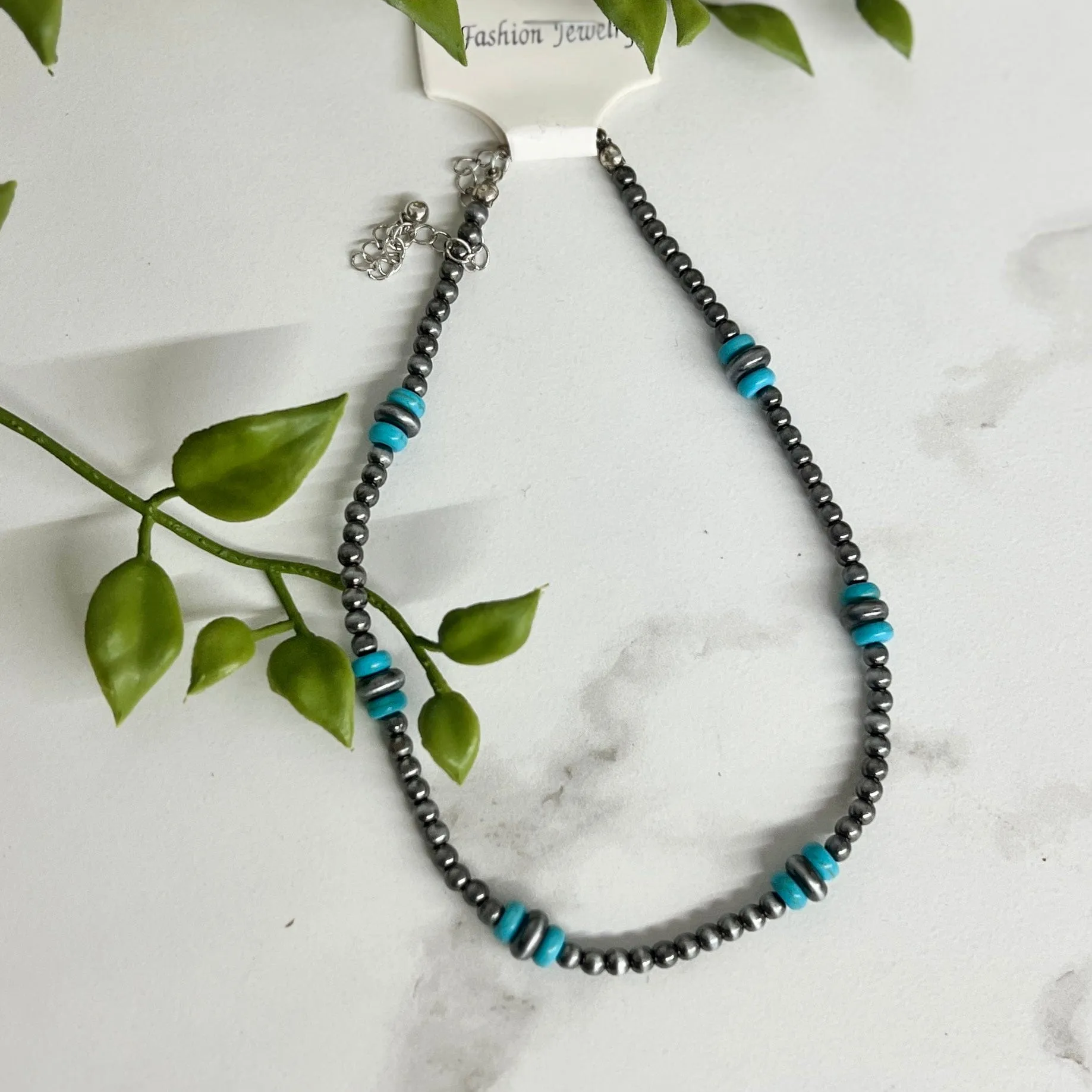 Navajo Pearls with Colored Stones