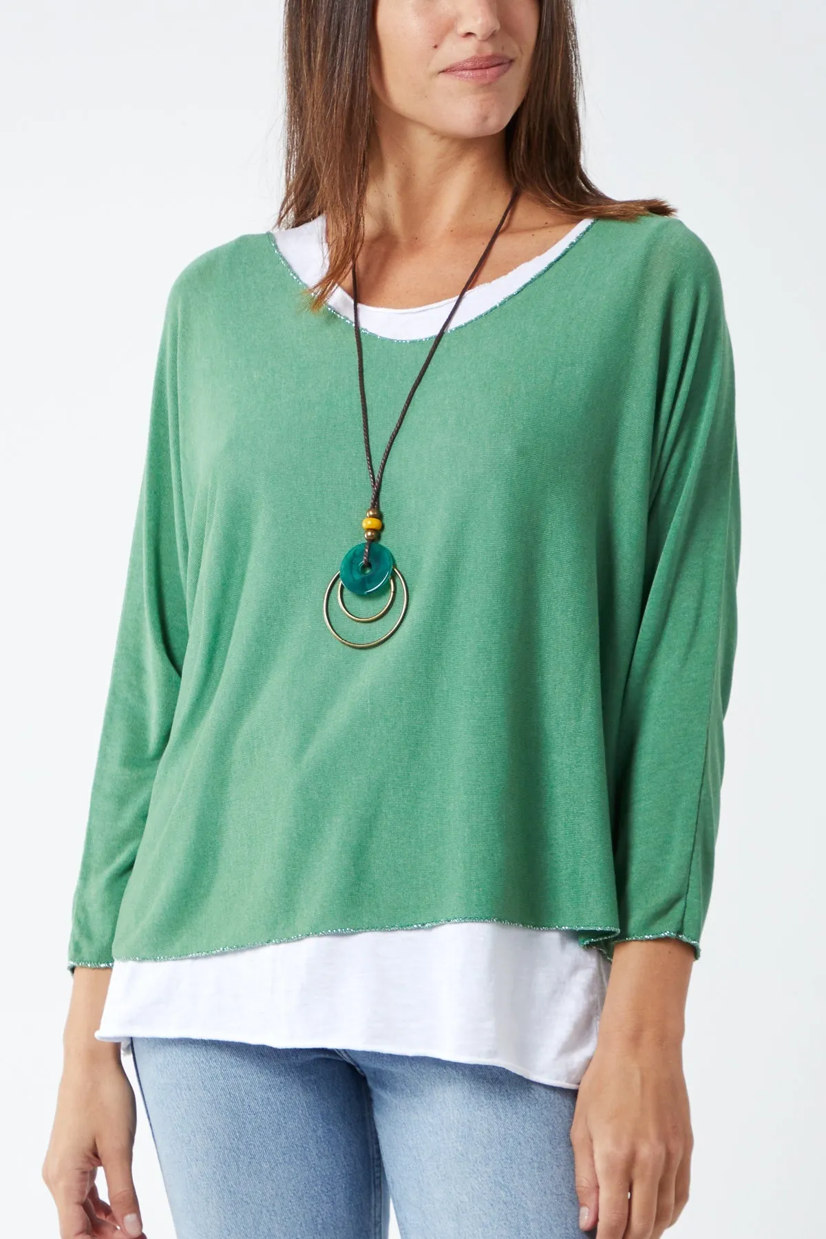 Necklace Double Layer Top