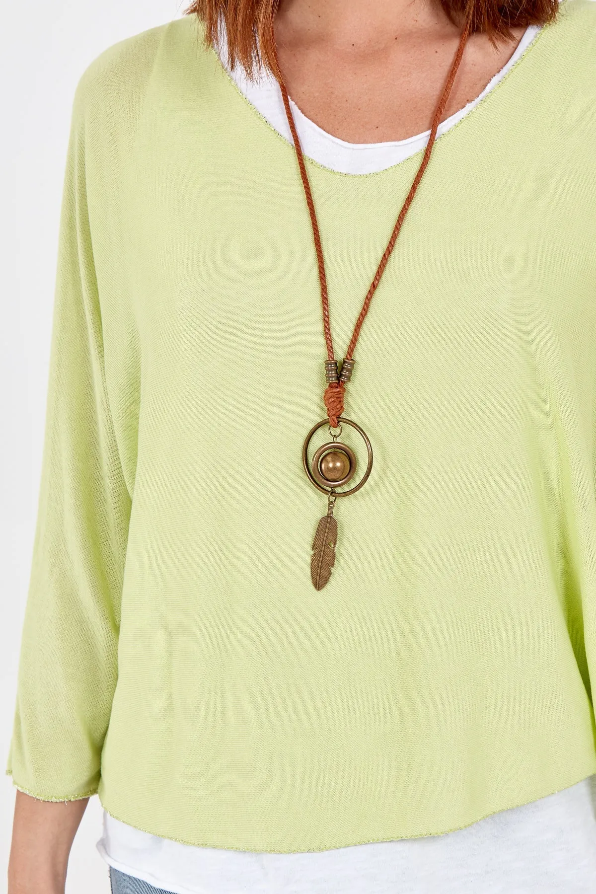 Necklace Double Layer Top