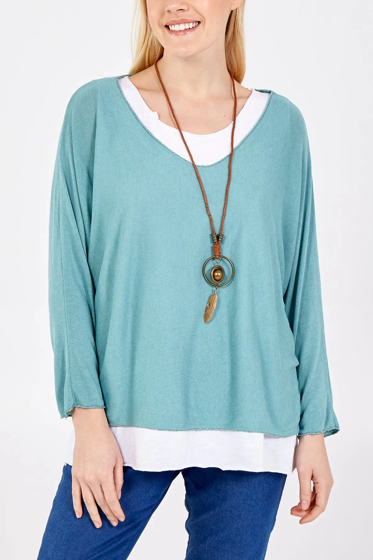 Necklace Double Layer Top