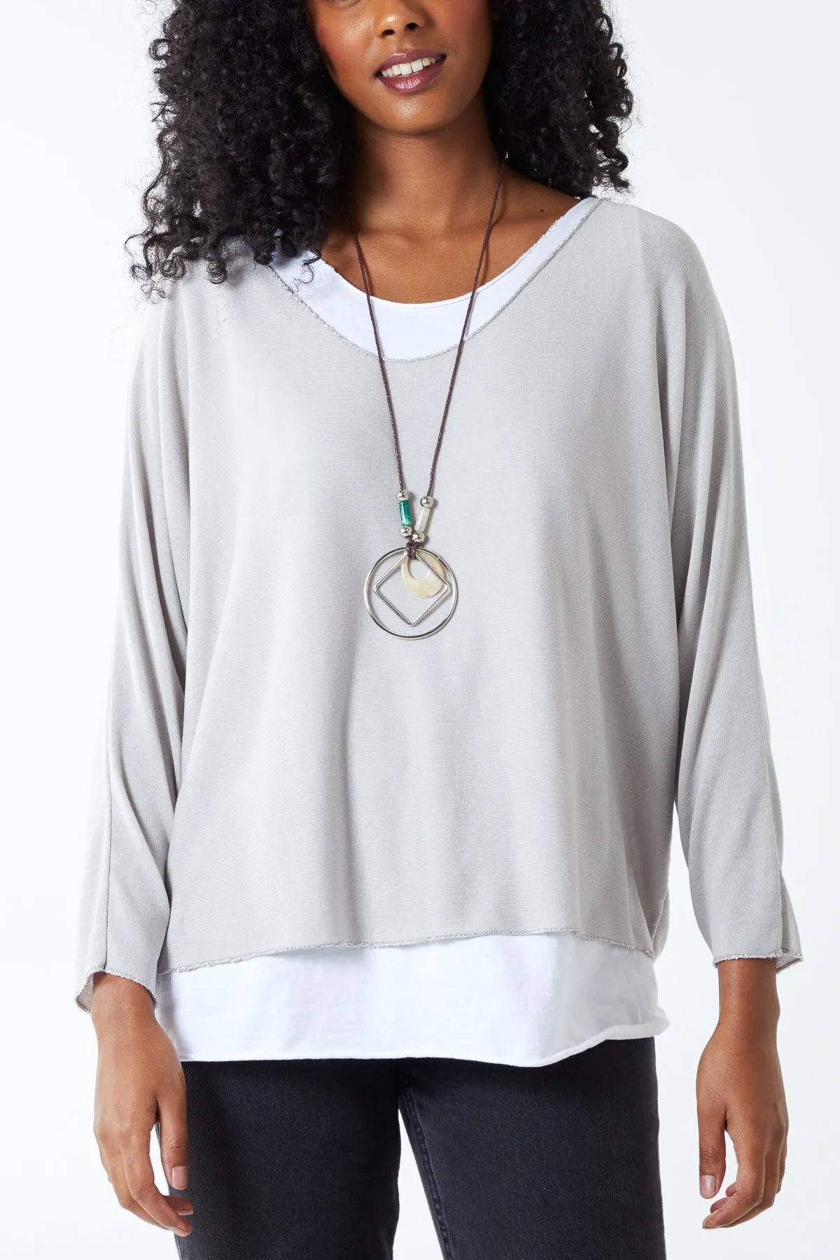 Necklace Double Layer Top