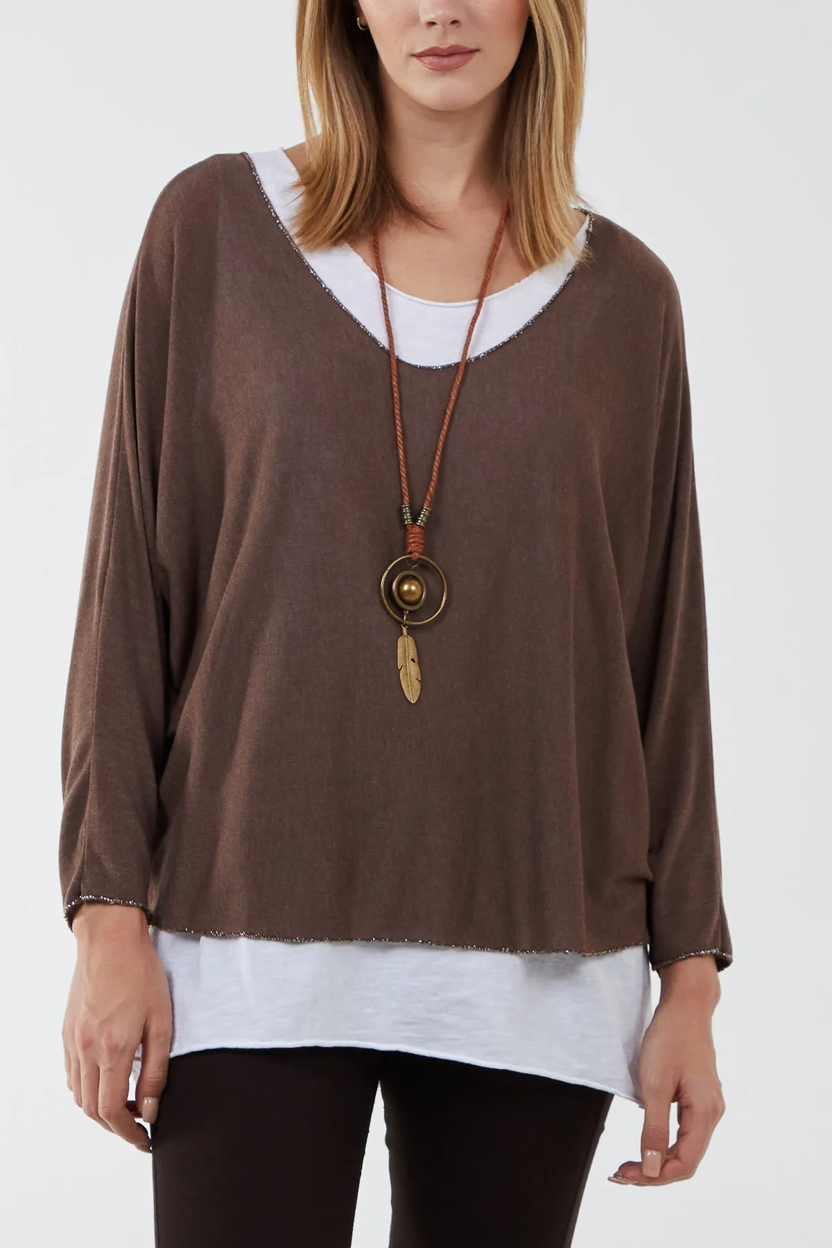 Necklace Double Layer Top
