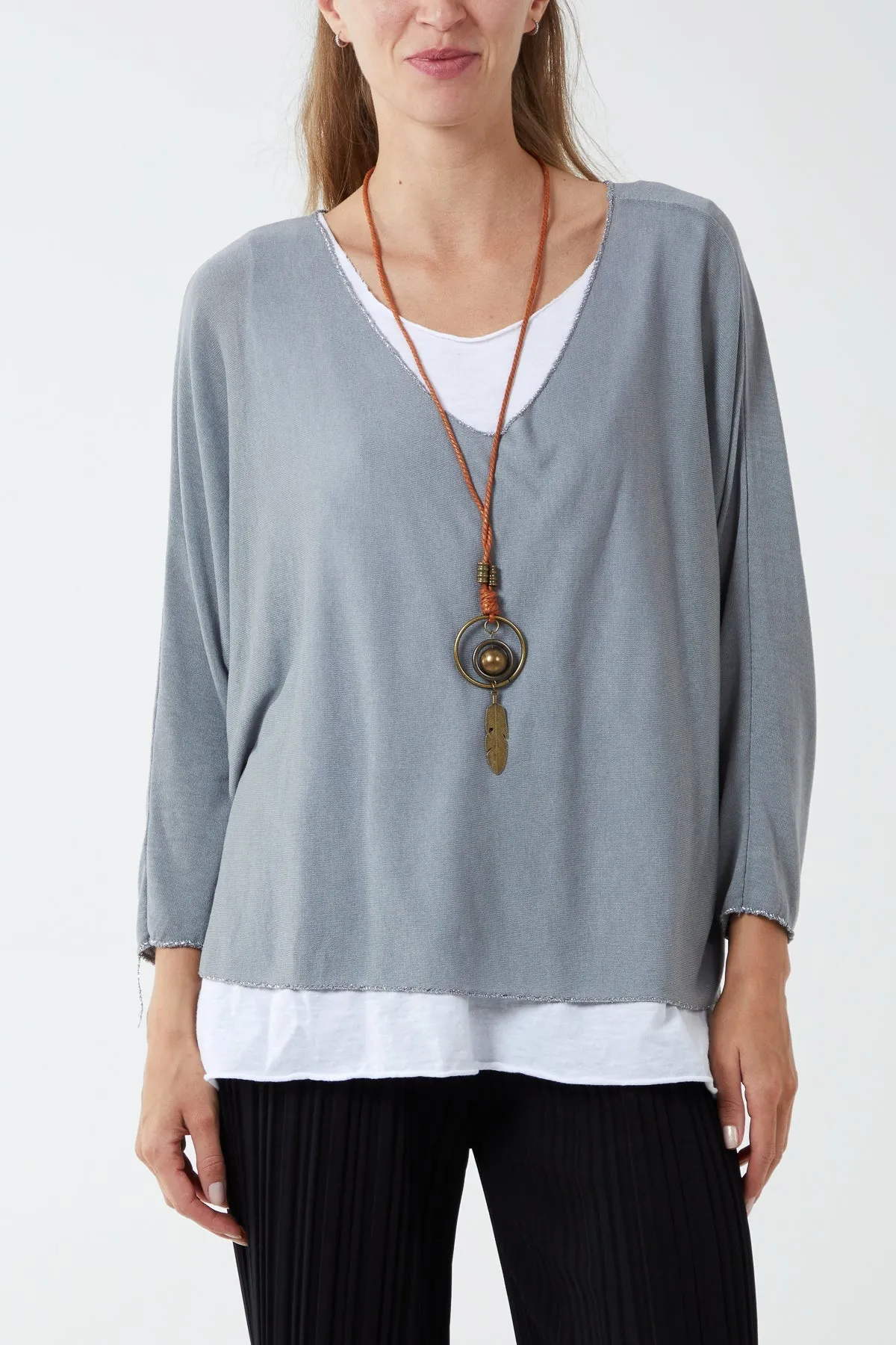 Necklace Double Layer Top