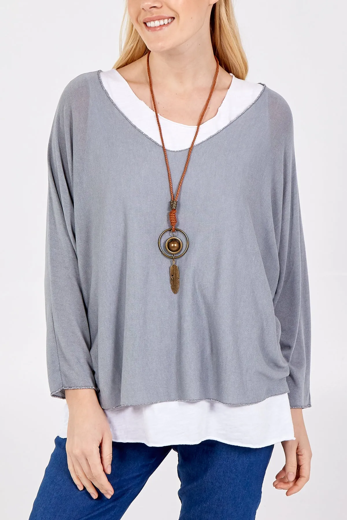 Necklace Double Layer Top