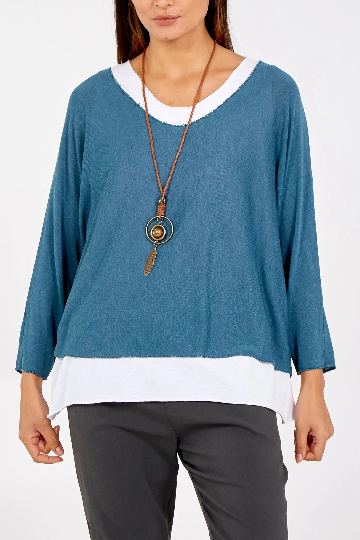 Necklace Double Layer Top