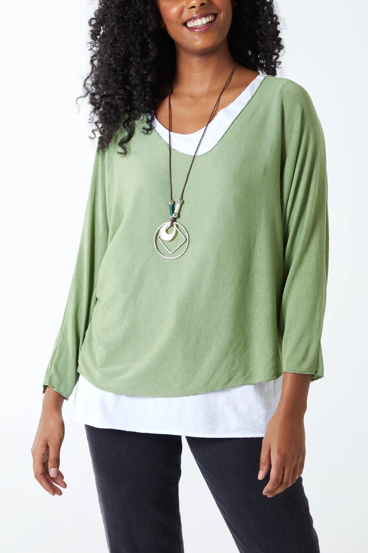 Necklace Double Layer Top