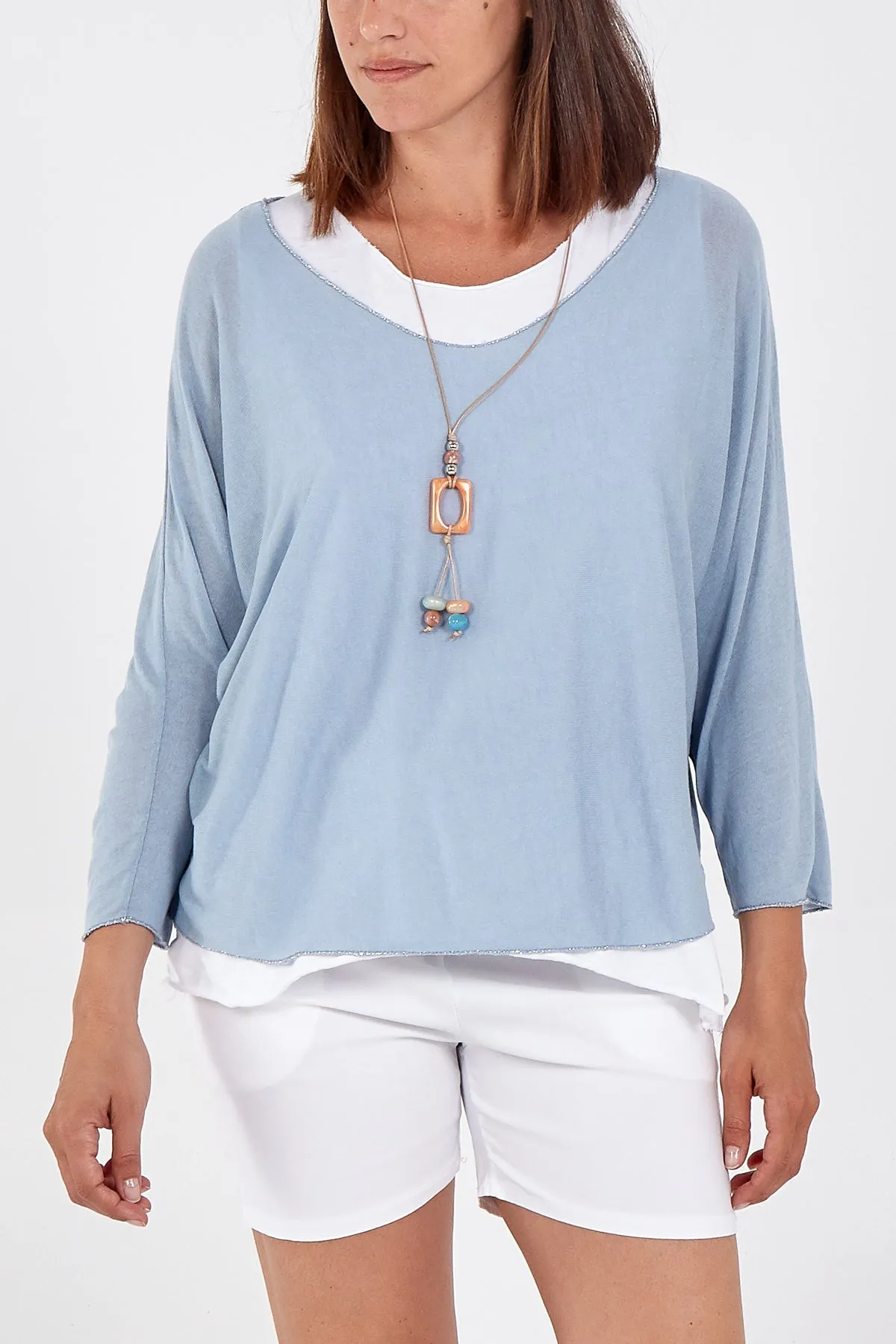 Necklace Double Layer Top