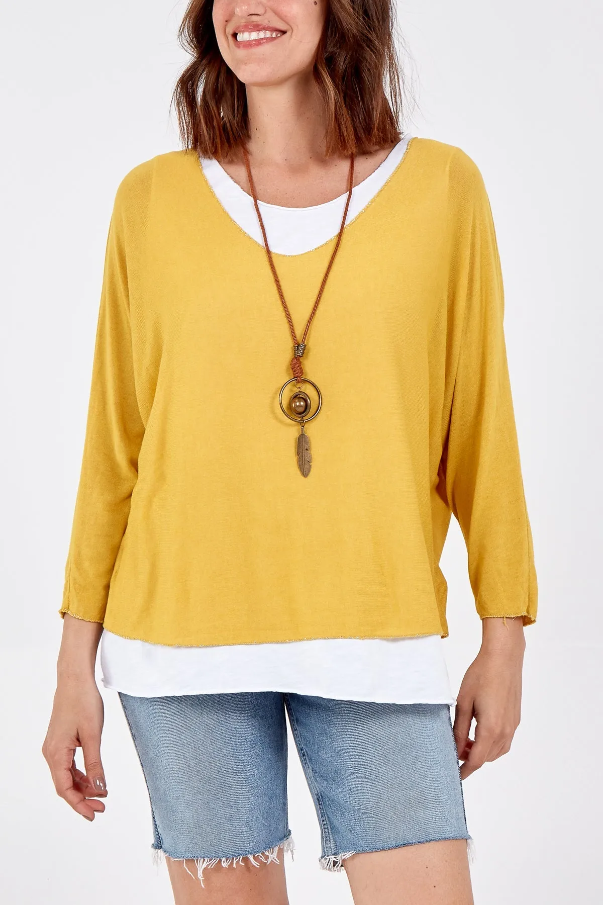 Necklace Double Layer Top